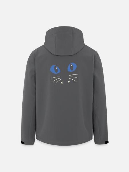 Blue-Eyed Cat - Men’s Recycled Softshell Jacket by Stanley/Stella - black