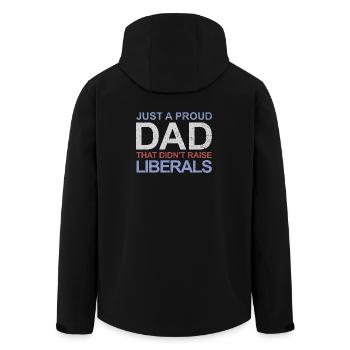 Nur ein stolzer Vater, der keine Liberalen großgez - Recycelte Männer Softshell-Jacke von Stanley/Stella - Schwarz - Hinten - AI Model Male 185 light (185cm)