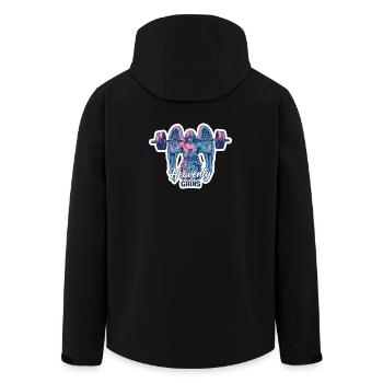 Heavenly Gains Neon Angel Fitness Design - Veste softshell homme en polyester recyclé Stanley/Stella - noir - Dos - AI Model Male 185 light (185cm)