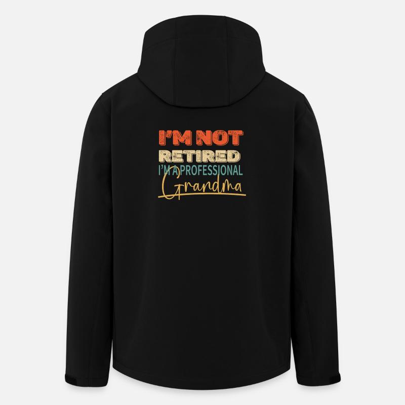 Pas retraité pro Grand Mere - Veste softshell homme en polyester recyclé Stanley/Stella - noir