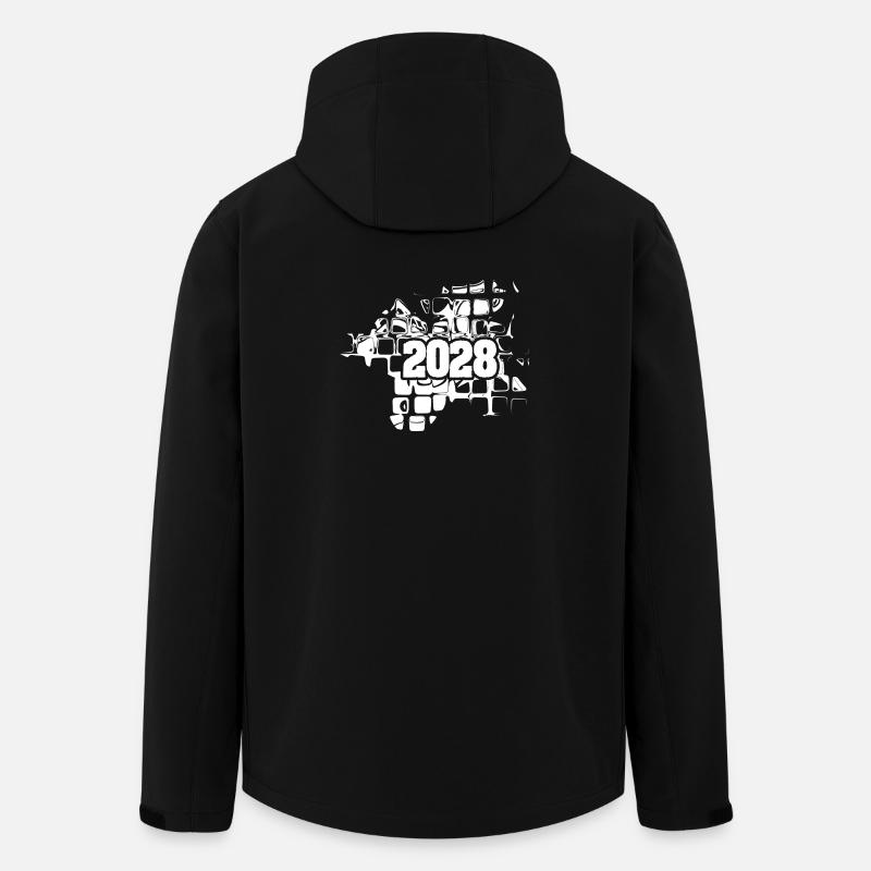 Œuvre d'art 2028 - Veste softshell homme en polyester recyclé Stanley/Stella - noir