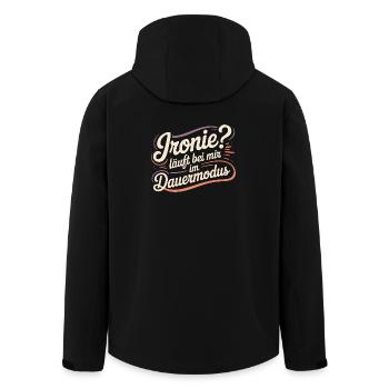 Ironie? Fonctionne en mode continu pour moi - Veste softshell homme en polyester recyclé Stanley/Stella - noir - Dos - AI Model Male 185 light (185cm)
