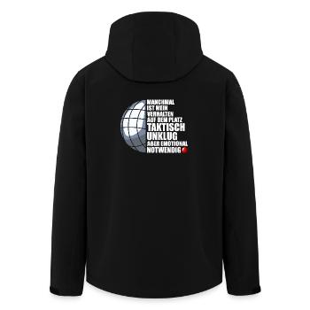 Mon comportement Joueur de pétanque Boule Boule - Veste softshell homme en polyester recyclé Stanley/Stella - noir - Dos - AI Model Male 185 light (185cm)