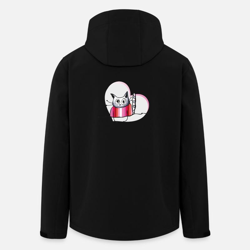 Lesbian Cat - Men’s Recycled Softshell Jacket by Stanley/Stella - black