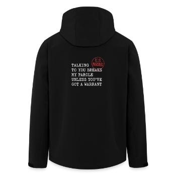 Lustiges Strafverfolgungshemd für Polizisten Detektive - Recycelte Männer Softshell-Jacke von Stanley/Stella - Schwarz - Hinten - AI Model Male 185 light (185cm)