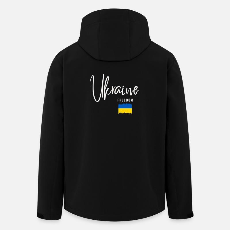 Ukrainian roots, I love Ukraine - Men’s Recycled Softshell Jacket by Stanley/Stella - black