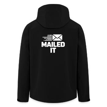 Envoyé par la poste, cadeau de facteur pour les facteurs - Veste softshell homme en polyester recyclé Stanley/Stella - noir - Dos - AI Model Male 185 light (185cm)