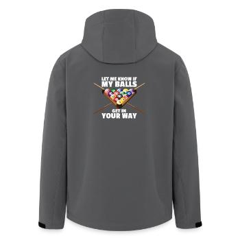 Faites-moi signe, joueur de billard drôle. - Veste softshell homme en polyester recyclé Stanley/Stella - charbon - Dos - AI Model Male 185 light (185cm)