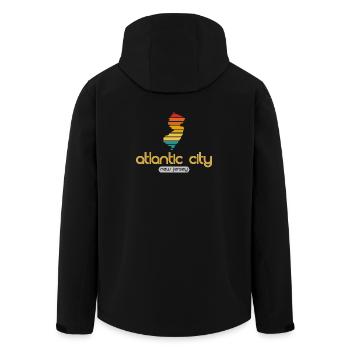 Atlantic City - New Jersey - United States America - Men’s Recycled Softshell Jacket by Stanley/Stella - black - Back - AI Model Male 185 light (185cm)