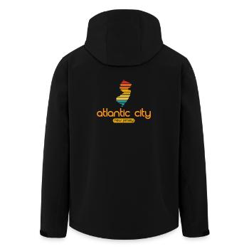 Atlantic City - New Jersey - United States America - Men’s Recycled Softshell Jacket by Stanley/Stella - black - Back - AI Model Male 185 light (185cm)