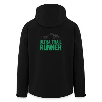 Coureur d’ultra-trail - Veste softshell homme en polyester recyclé Stanley/Stella - noir - Dos - AI Model Male 185 light (185cm)