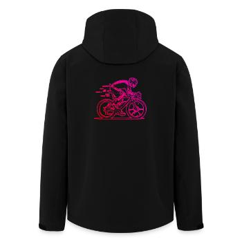 Cool road bike inspiration - Men’s Recycled Softshell Jacket by Stanley/Stella - black - Back - AI Model Male 185 light (185cm)