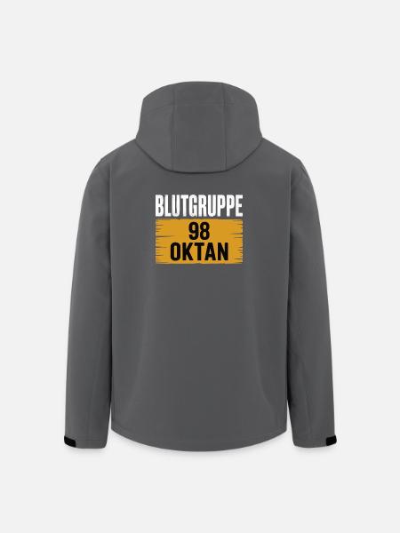 Blutgruppe 98 Oktan - Benzin Design - Recycelte Männer Softshell-Jacke von Stanley/Stella - Schwarz