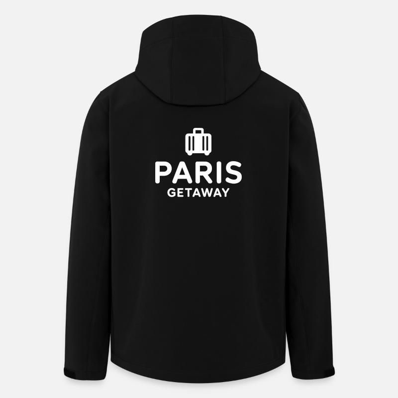 Paris Getaway Frankrig Rejse - Stanley/Stella herre softshelljakke i genanvendt polyester - sort
