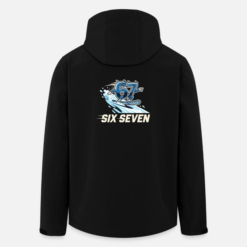 67 Meme Snowboard Wintersport - Recycelte Männer Softshell-Jacke von Stanley/Stella - Schwarz