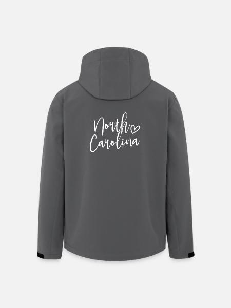 North Carolina Heart Kvinders Kærlighed North Carolina - Stanley/Stella herre softshelljakke i genanvendt polyester - sort