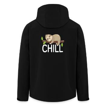 Chill Faultier auf Ast süßes Relax Design - Recycelte Männer Softshell-Jacke von Stanley/Stella - Schwarz - Hinten - AI Model Male 185 light (185cm)