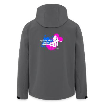 Master with guitar - Blau Pink Weiß - Recycelte Männer Softshell-Jacke von Stanley/Stella - Schwarz - Hinten - AI Model Male 185 light (185cm)