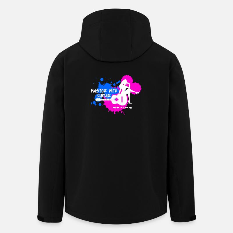 Master with guitar - Blue Pink White - Men’s Recycled Softshell Jacket by Stanley/Stella - black