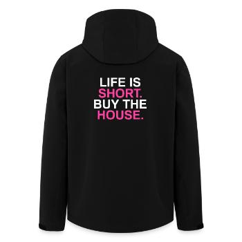 Life is short Funny Realtor Real Estate Agent - Recycelte Männer Softshell-Jacke von Stanley/Stella - Schwarz - Hinten - AI Model Male 185 light (185cm)