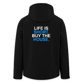 Life is short Funny Realtor Real Estate Agent - Recycelte Männer Softshell-Jacke von Stanley/Stella - Schwarz - Hinten - AI Model Male 185 light (185cm)
