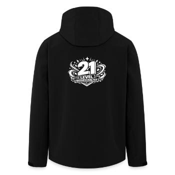 21 levels unlocked - Men’s Recycled Softshell Jacket by Stanley/Stella - black - Back - AI Model Male 185 light (185cm)