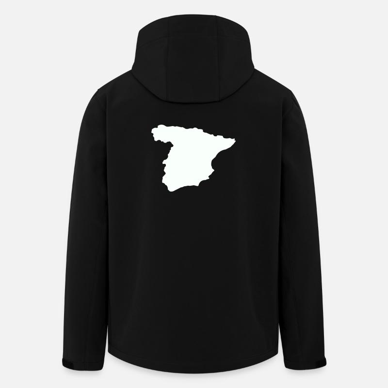 Spain Maps Silhouette Design - Men’s Recycled Softshell Jacket by Stanley/Stella - black