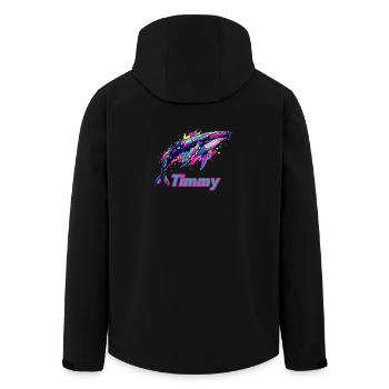 Neonwal Timmy Graffiti - Recycelte Männer Softshell-Jacke von Stanley/Stella - Schwarz - Hinten - AI Model Male 185 light (185cm)