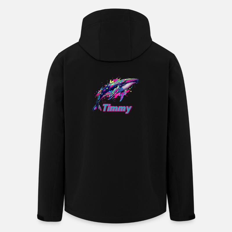 Graffiti néon de Timmy - Veste softshell homme en polyester recyclé Stanley/Stella - noir