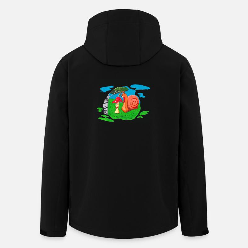 Front champignon - Veste softshell homme en polyester recyclé Stanley/Stella - noir