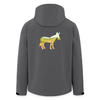 Fermier du village de l’âne - Veste softshell homme en polyester recyclé Stanley/Stella - charbon - Dos - AI Model Male 185 light (185cm)