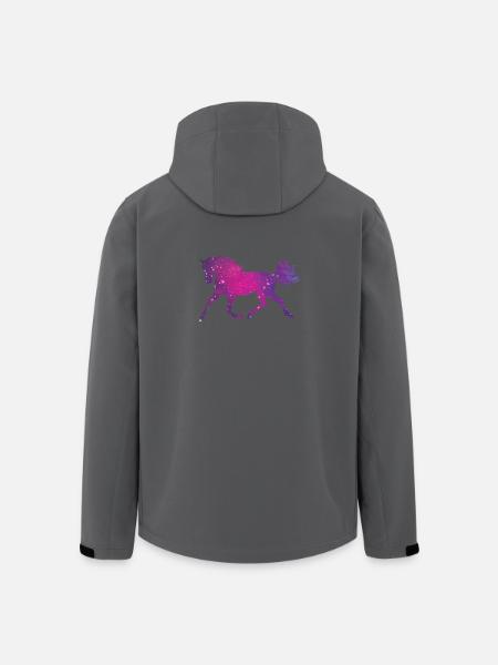 Horse silhouette Galaxy Space Universe - Men’s Recycled Softshell Jacket by Stanley/Stella - black