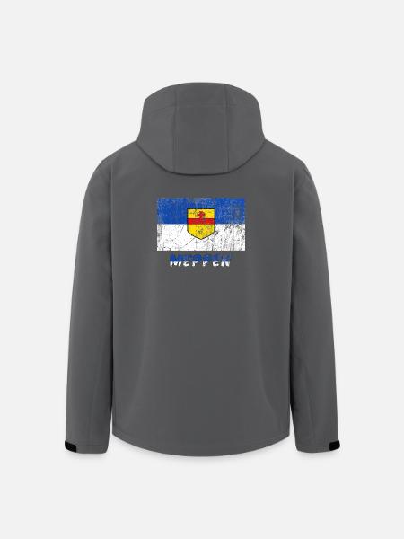 Stadtfahne Meppen Stadtfahne Drapeau Flagge - Recycelte Männer Softshell-Jacke von Stanley/Stella - Schwarz