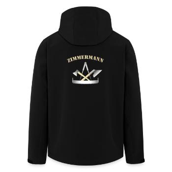 Zunftzeichen Zimmermann - Recycelte Männer Softshell-Jacke von Stanley/Stella - Schwarz - Hinten - AI Model Male 185 light (185cm)