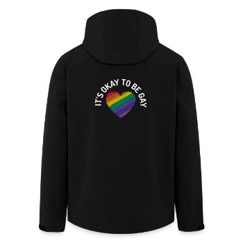 C’est normal d’être gay - Veste softshell homme en polyester recyclé Stanley/Stella - noir - Dos - AI Model Male 185 light (185cm)