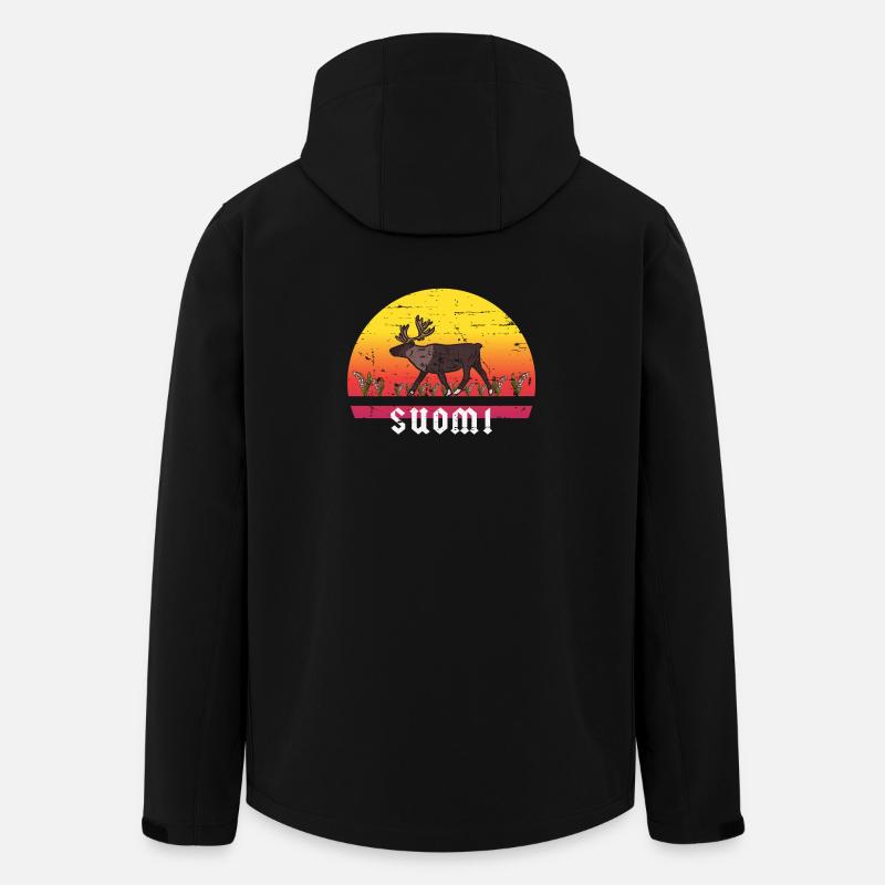 Finnland Urlaub - Recycelte Männer Softshell-Jacke von Stanley/Stella - Schwarz