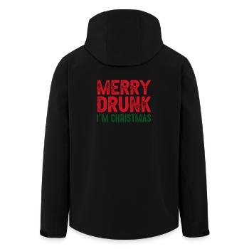 Joyeux Noël - Veste softshell homme en polyester recyclé Stanley/Stella - noir - Dos - AI Model Male 185 light (185cm)