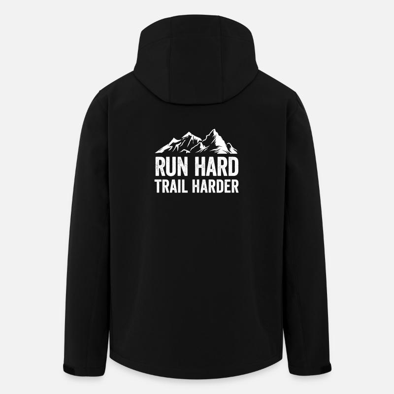 Run Hard. Trail Harder. - Men’s Recycled Softshell Jacket by Stanley/Stella - black