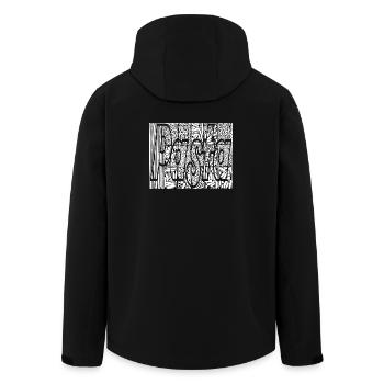 Les pates italiennes - Veste softshell homme en polyester recyclé Stanley/Stella - noir - Dos - AI Model Male 185 light (185cm)