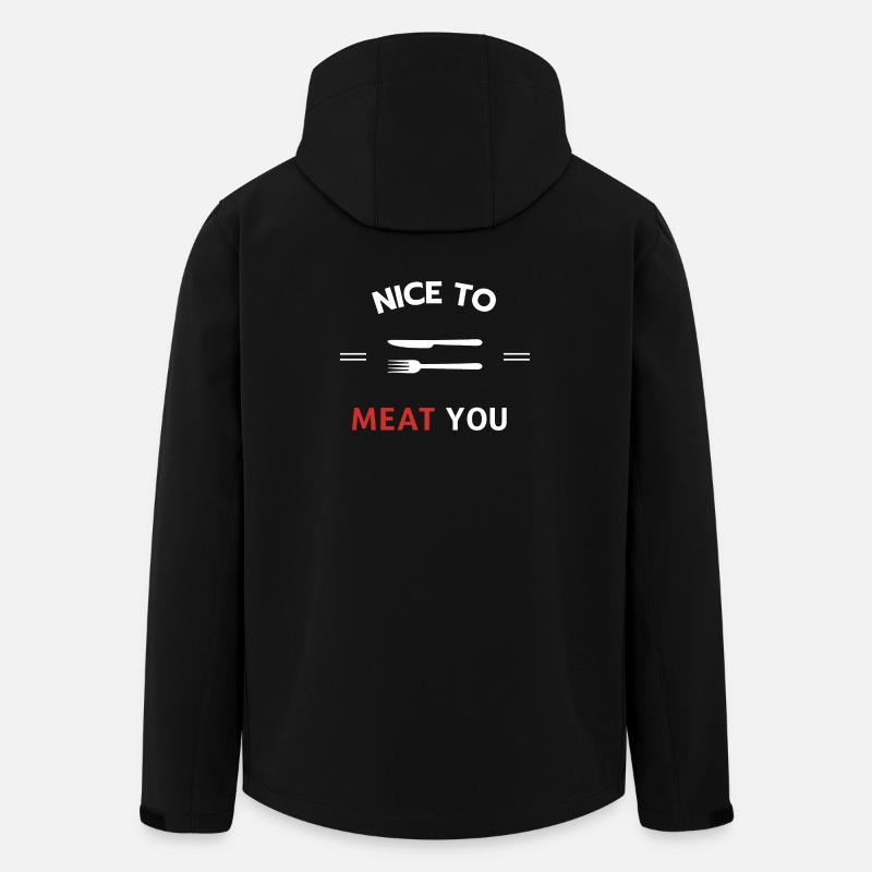 Nice to meat you - Men’s Recycled Softshell Jacket by Stanley/Stella - black