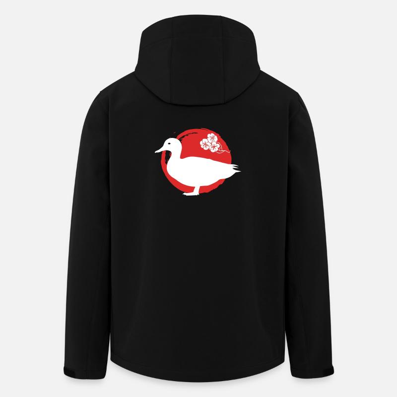 Duck Silhouette Japanese - Men’s Recycled Softshell Jacket by Stanley/Stella - black
