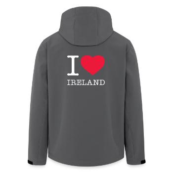 J’AIME L’IRLANDE - Veste softshell homme en polyester recyclé Stanley/Stella - charbon - Dos - AI Model Male 185 light (185cm)