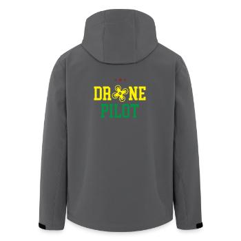 Pilote de drone - Veste softshell homme en polyester recyclé Stanley/Stella - noir - Dos - AI Model Male 185 light (185cm)