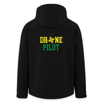 Drone Pilot - Men’s Recycled Softshell Jacket by Stanley/Stella - black - Back - AI Model Male 185 light (185cm)