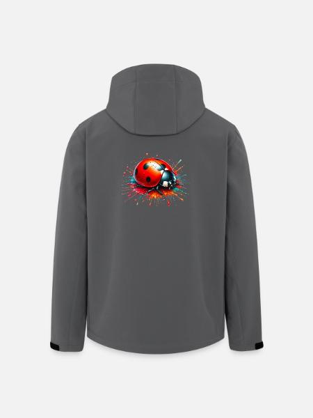Ladybird - Men’s Recycled Softshell Jacket by Stanley/Stella - black