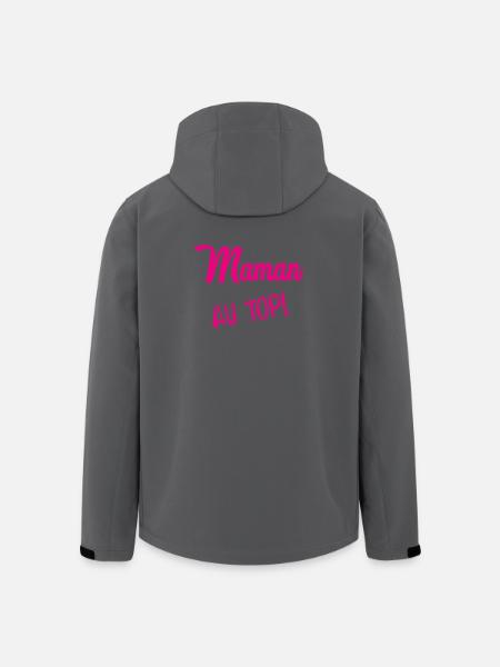 BONNE FÊTE MAMAN. MAMAN - Veste softshell homme en polyester recyclé Stanley/Stella - noir