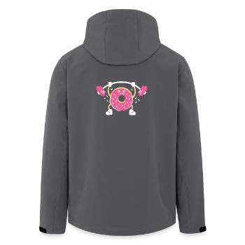 Donut Gewichtheber - Recycelte Männer Softshell-Jacke von Stanley/Stella - Anthrazit - Hinten - AI Model Male 185 light (185cm)