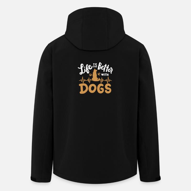 Hundeliebhaber Hundebesitzer - Recycelte Männer Softshell-Jacke von Stanley/Stella - Schwarz