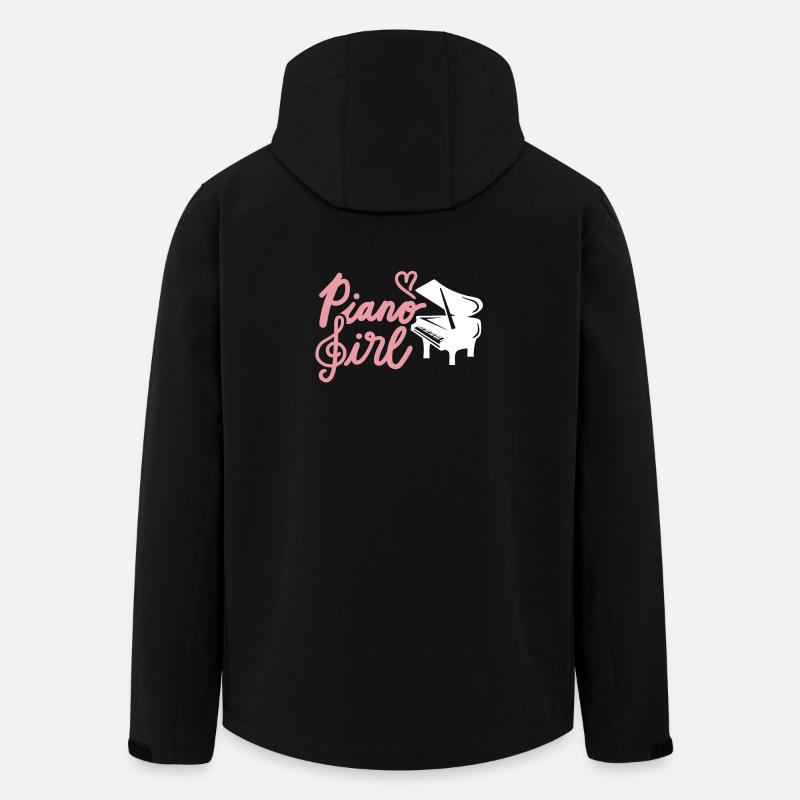 Piano Pianistin - Recycelte Männer Softshell-Jacke von Stanley/Stella - Schwarz