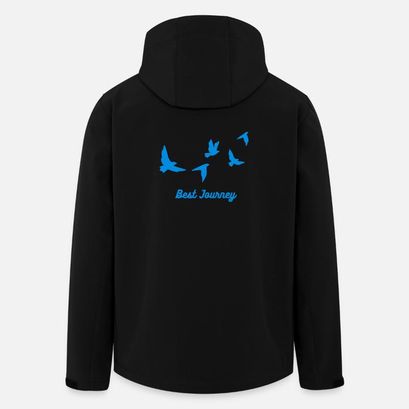 Freigeist-Vögel - Recycelte Männer Softshell-Jacke von Stanley/Stella - Schwarz